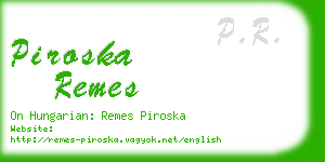 piroska remes business card